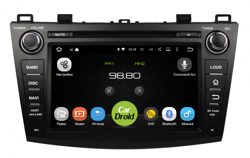 

Штатная магнитола Roximo CarDroid RD-2404D для Mazda 3, 2009 DSP, RD-2404D