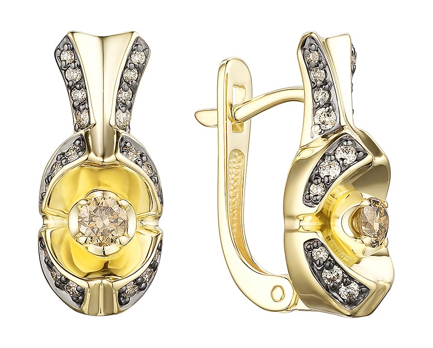 

Серьги из желтого золота с бриллиантом Bellissima Tentazione S/310-330, S/310-330