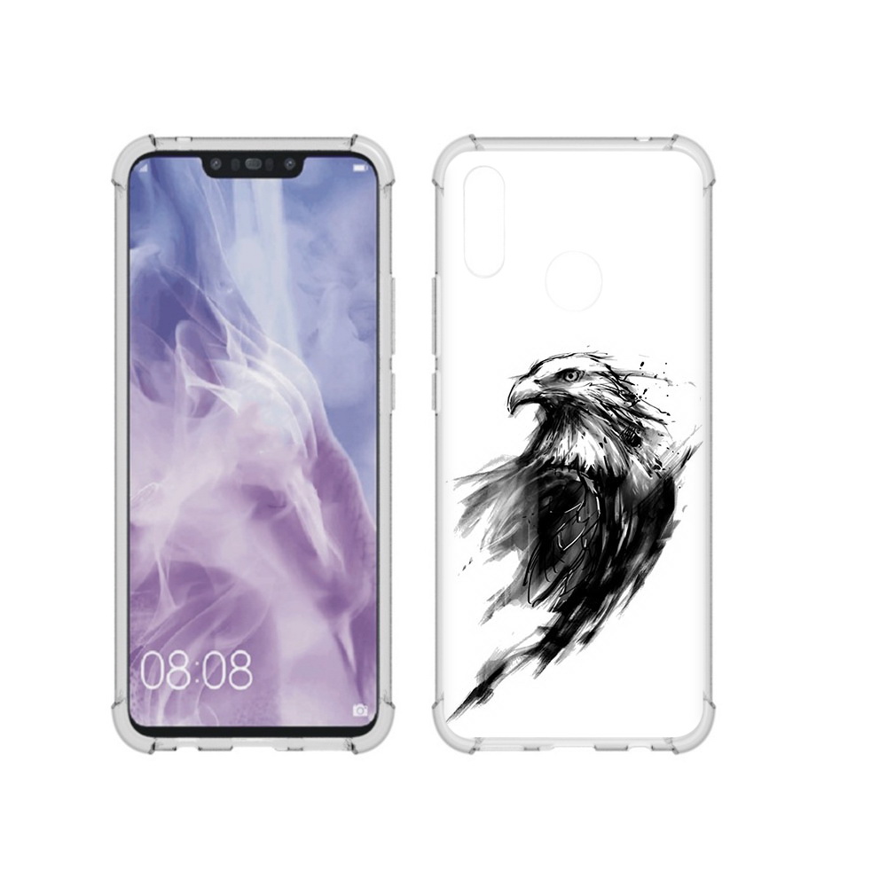 

Чехол MyPads Tocco для Huawei Nova 3i чб птица (PT227100.63.670), Прозрачный, Tocco