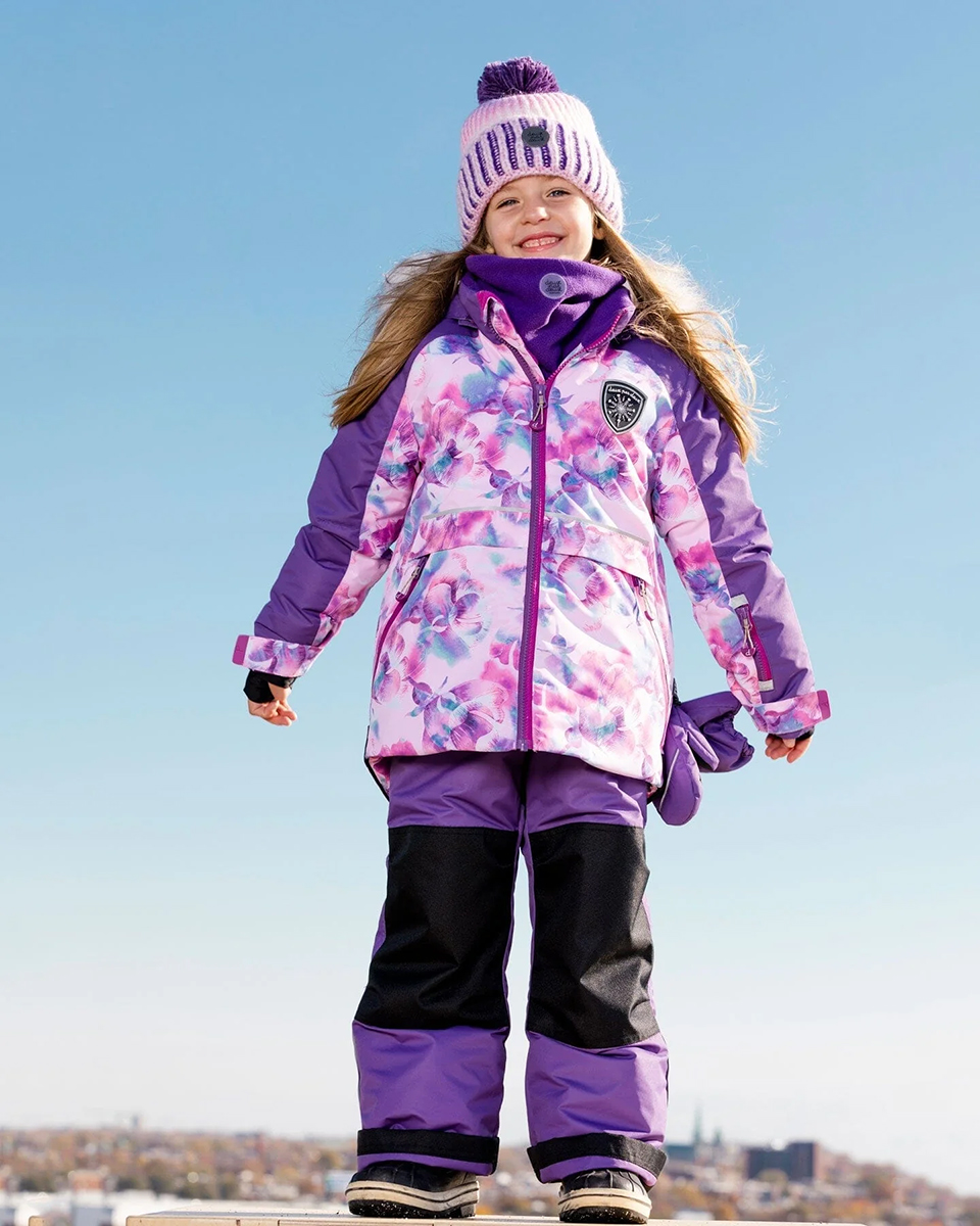 Комплект верхней одежды Deux par Deux F10 E802, акварельные цветы, сиреневый, 116