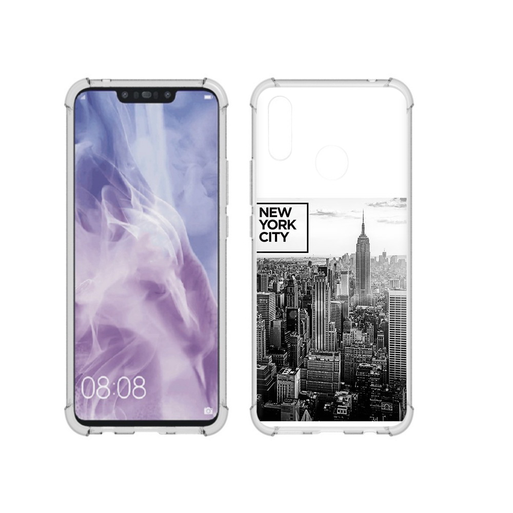 

Чехол MyPads Tocco для Huawei Nova 3i черно белый ньюерк (PT227100.63.686), Прозрачный, Tocco