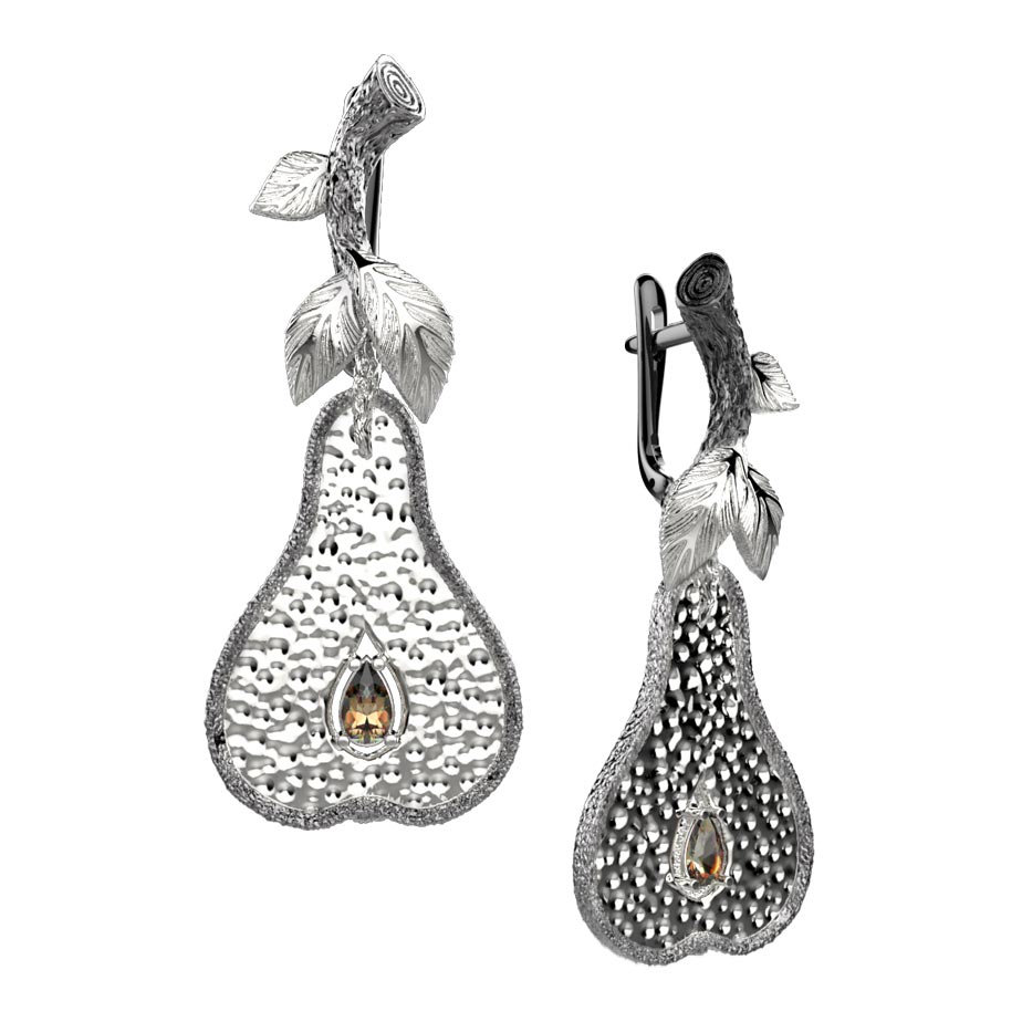 

Серьги из серебра с цитрином Spika Gold 20499-076-10, 20499-076-10