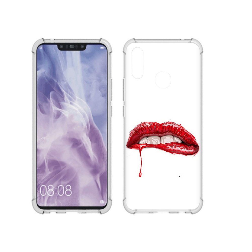 

Чехол MyPads Tocco для Huawei Nova 3i яркие красные губы (PT227100.63.706), Прозрачный, Tocco
