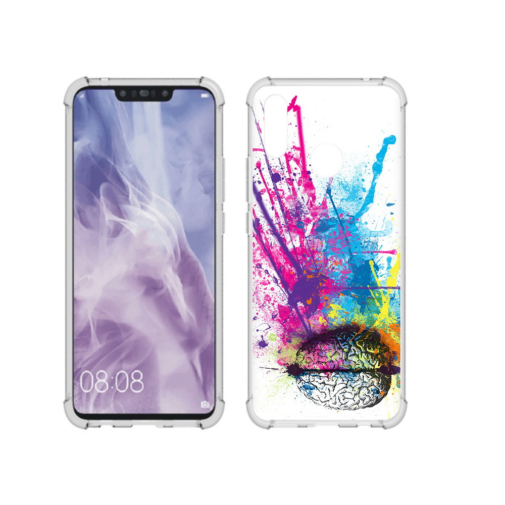 

Чехол MyPads Tocco для Huawei Nova 3i яркий красочный мозг (PT227100.63.710), Прозрачный, Tocco