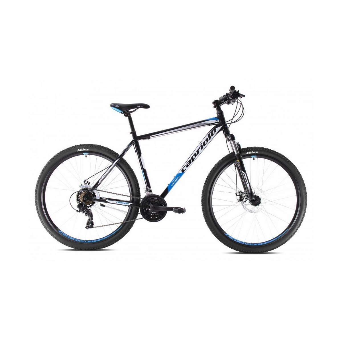 Велосипед CAPRIOLO MTB OXYGEN 29'' (3 X 7), STEEL 19'' (чёрный - синий)