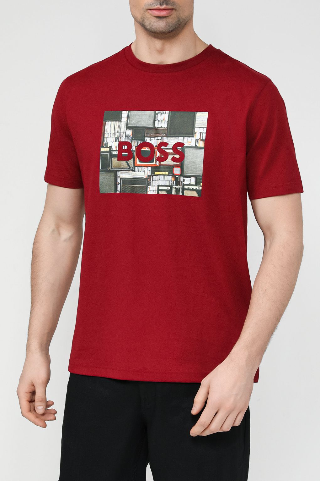 

Футболка мужская BOSS 50510009 красная 2XL, Красный, 50510009