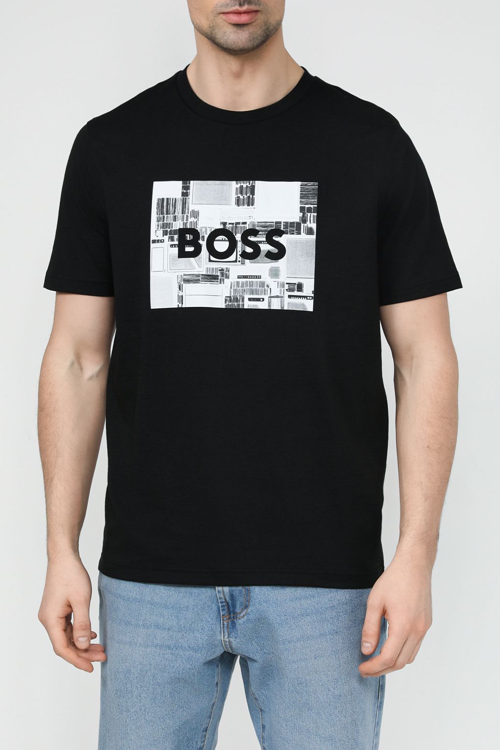 Футболка мужская BOSS 50510009 черная 2XL 8590₽