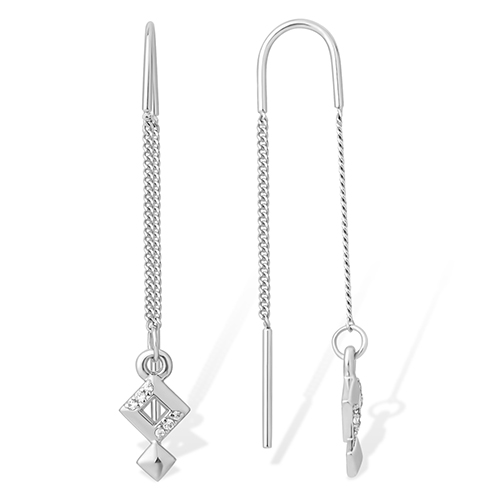 

Серьги женские из серебра НАШЕ ЗОЛОТО ЮП1210015001, фианит, ЮП1210015001