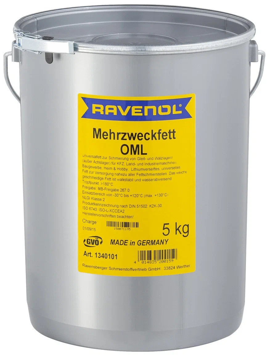 

Смазка RAVENOL Mehrzweckfett OML (5кг)