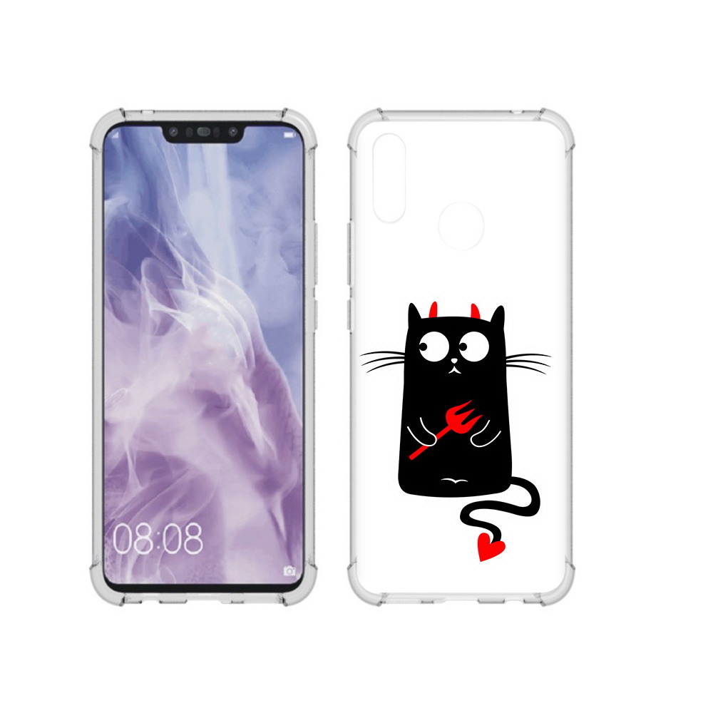 

Чехол MyPads Tocco для Huawei Nova 3i Кот демон (PT227100.63.97), Прозрачный, Tocco