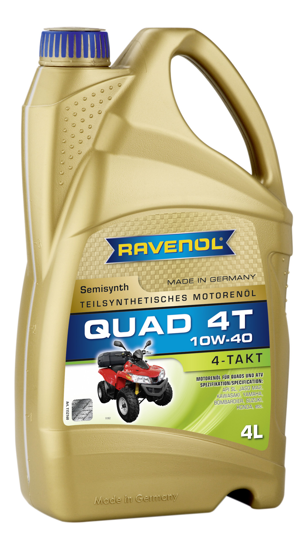 

Моторное масло Ravenol QUAD 4T SAE 10W-40 4л