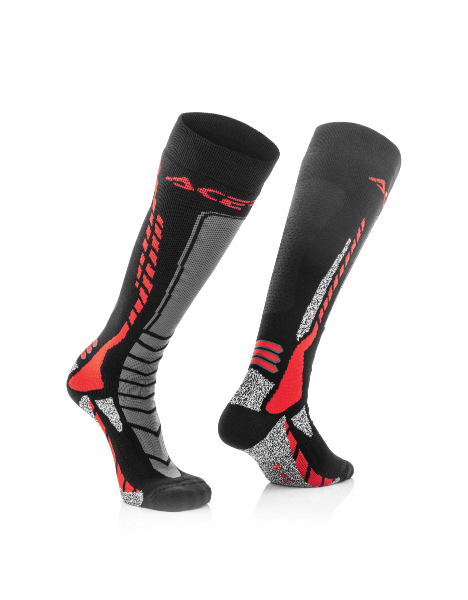 Носки высокие Acerbis MX PRO Black/Red L/XL (р.42-44)