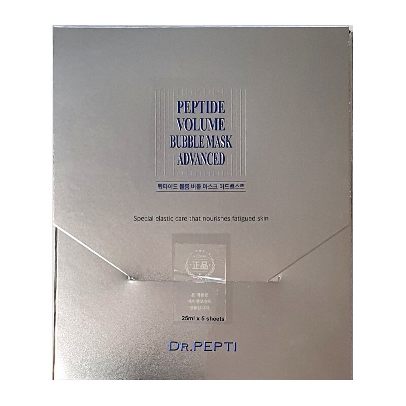 

Маска пузырьковая Peptide Volume Bubble Mask, 1 пачка 5 шт, Маска косметическая