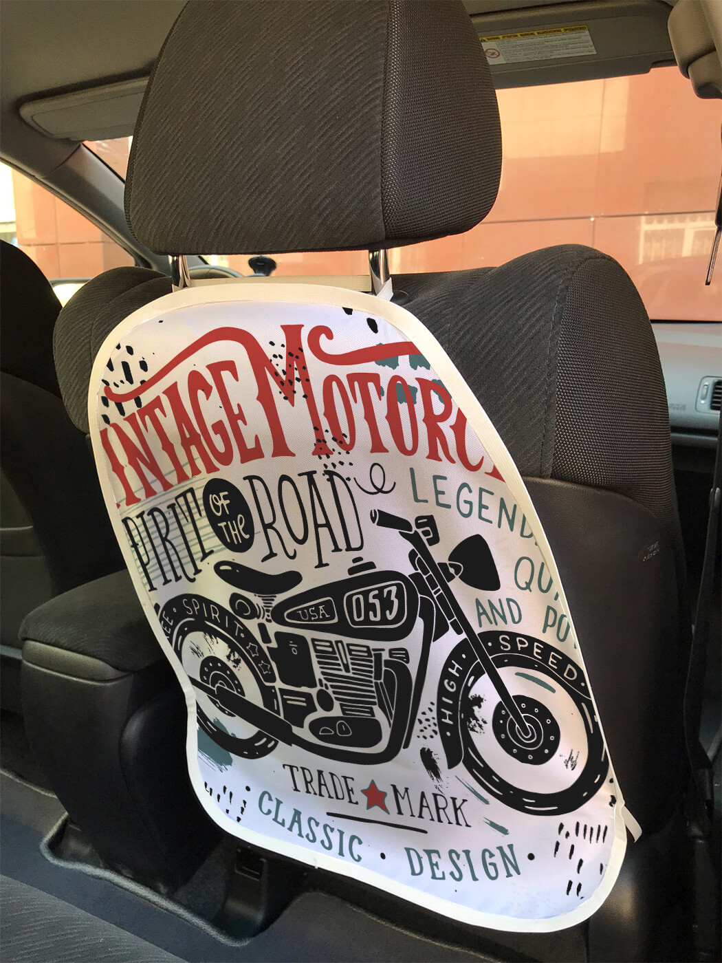 фото Накидка на спинку сиденья joyarty мотоцикл дух дороги, 45х62