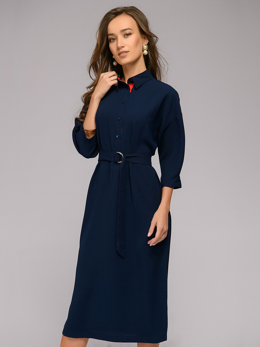 

Платье женское 1001dress DM01733 синее 40, DM01733