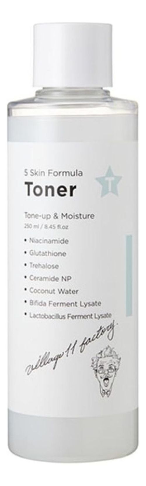 Тонер для лица с ниацинамидом и глутатионом Village 11 Factory T Skin Formula Toner, 250мл