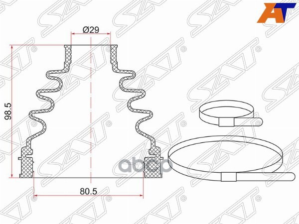 

SAT BKFD013 Пыльник шруса внутренний FR RH NISSAN X-TRAIL T31 M9R/TOYOTA HILUX 50/60 06-12