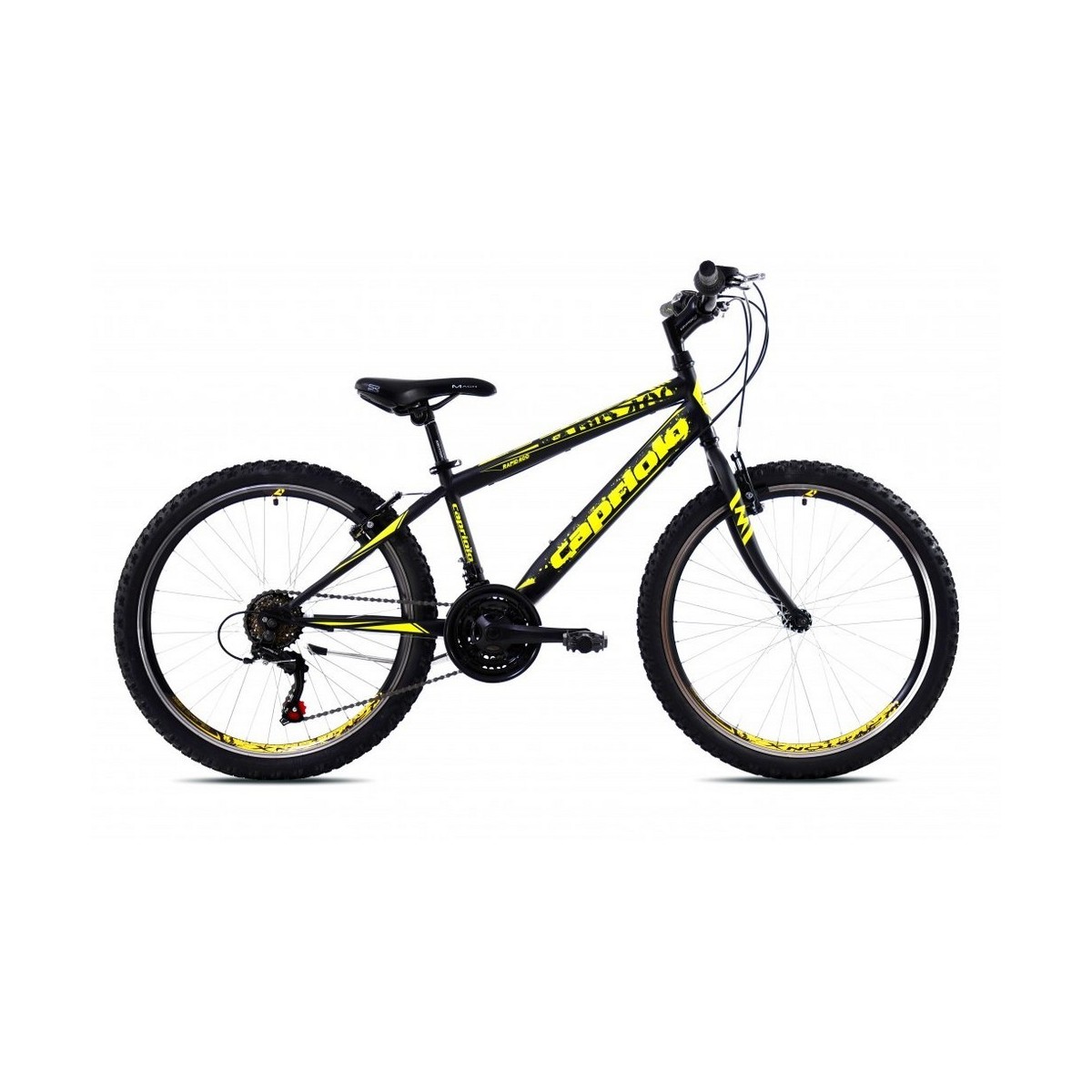 Велосипед CAPRIOLO MTB RAPID 24 24'' (3 X 6), STEEL 13'' (чёрный - жёлтый)