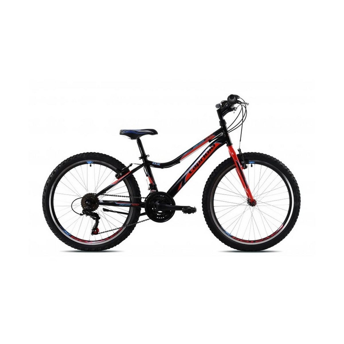 Велосипед CAPRIOLO MTB DIAVOLO DX 400 24'' (3 X 6), STEEL 13'' (чёрный - красный)