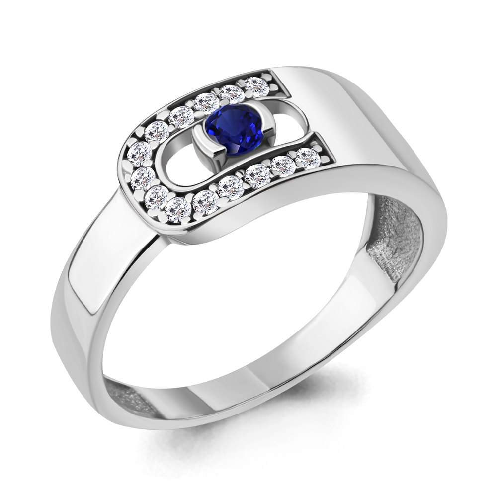 

Кольцо из серебра с сапфиром р. , Aquamarine 66645АБ_925_р, 66645АБ_925_р