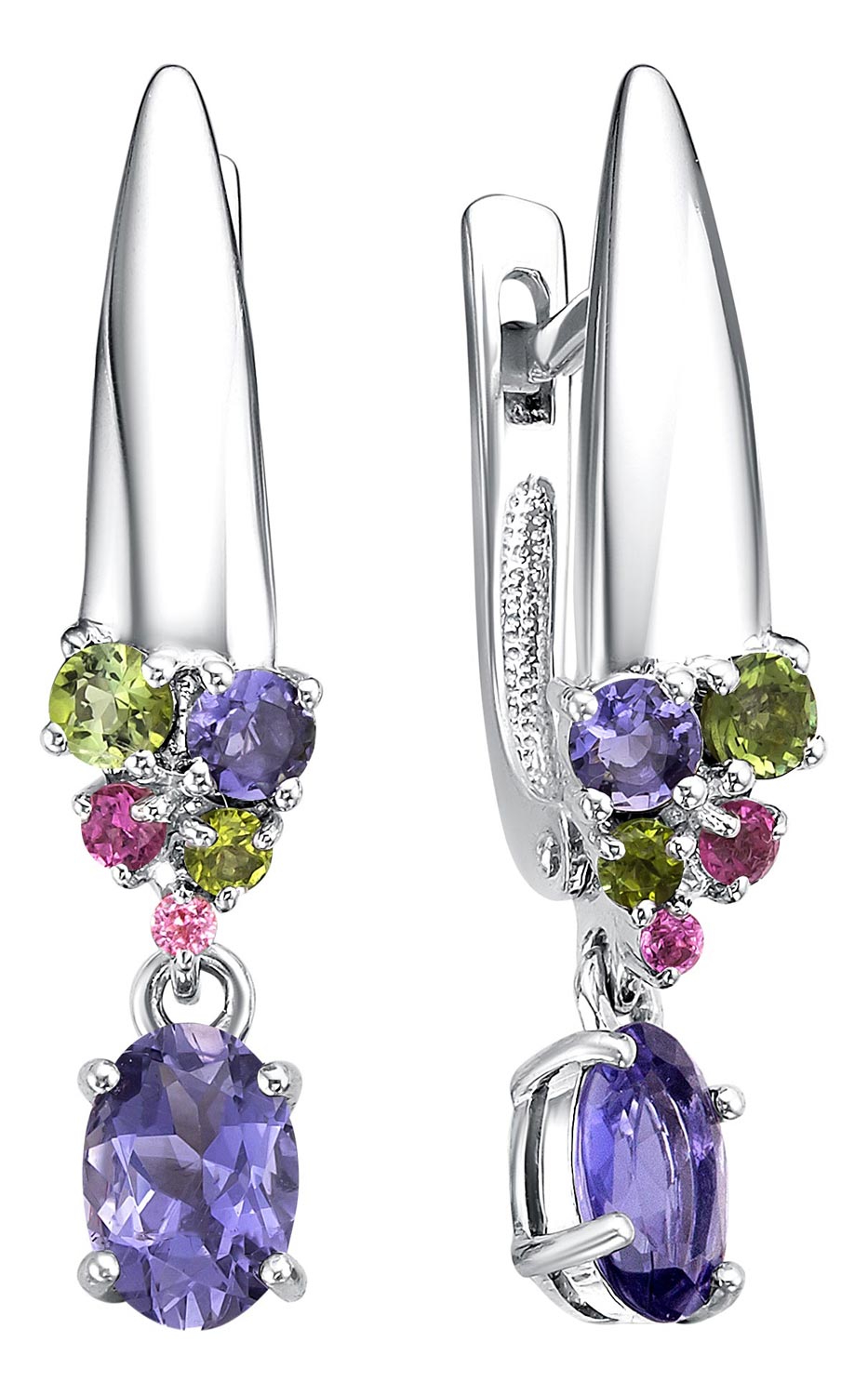 

Серьги из серебра с иолитом/турмалином Империал S1327JU/Ag-607/35, S1327JU/Ag-607/35