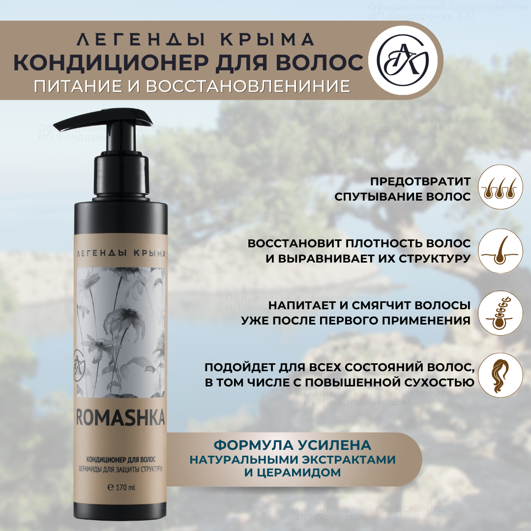 Кондиционер для волос Легенды Крыма Церамиды для защиты структуры 170 мл