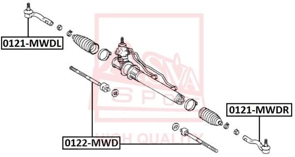 

Наконечник Рулевой Правый ASVA арт. 0121MWDR