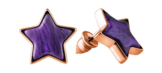 

Серьги из серебра с чароитом Darvin 122292067DA, 122292067DA