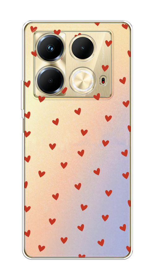 

Чехол на Infinix Note 40 "Red hearts", Красный;прозрачный, 3105850-1