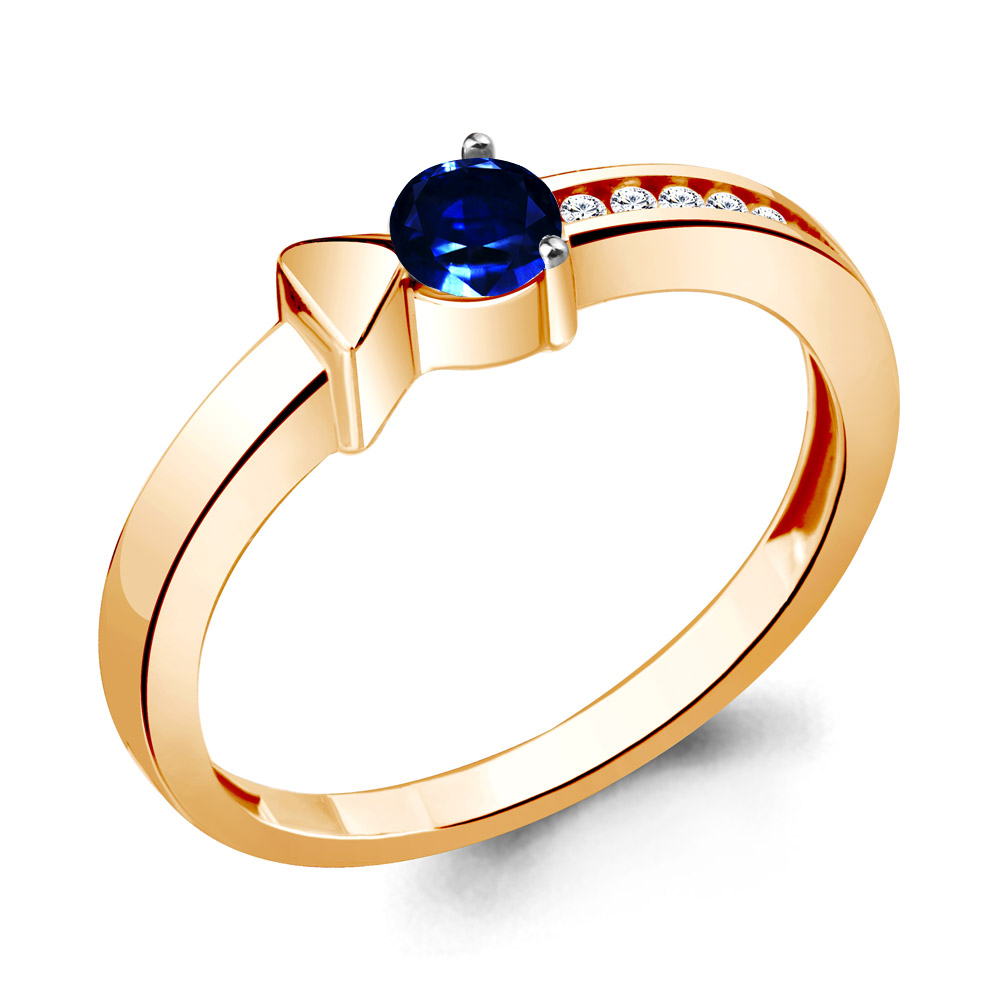 

Кольцо из серебра с сапфиром р. , Aquamarine 66648АБ_925_з, 66648АБ_925_з
