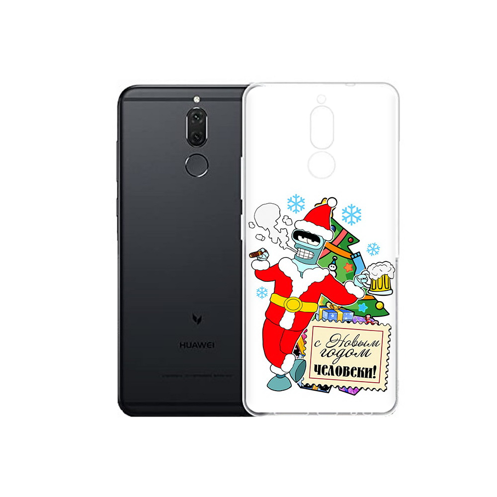 

Чехол MyPads Tocco для Huawei Nova 2i С новым годом человеки (PT92543.64.150), Прозрачный, Tocco