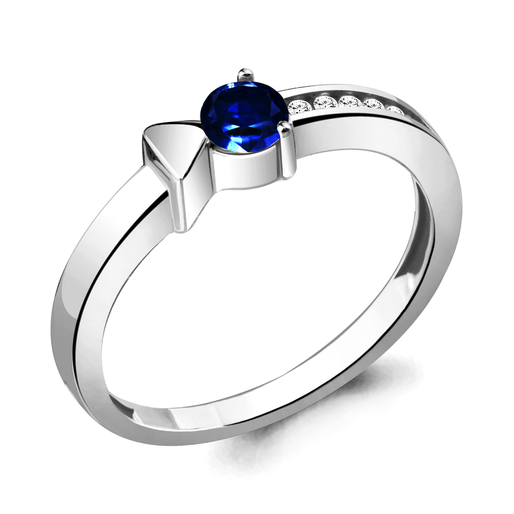 

Кольцо из серебра с сапфиром р. , Aquamarine 66648АБ_925_р, 66648АБ_925_р