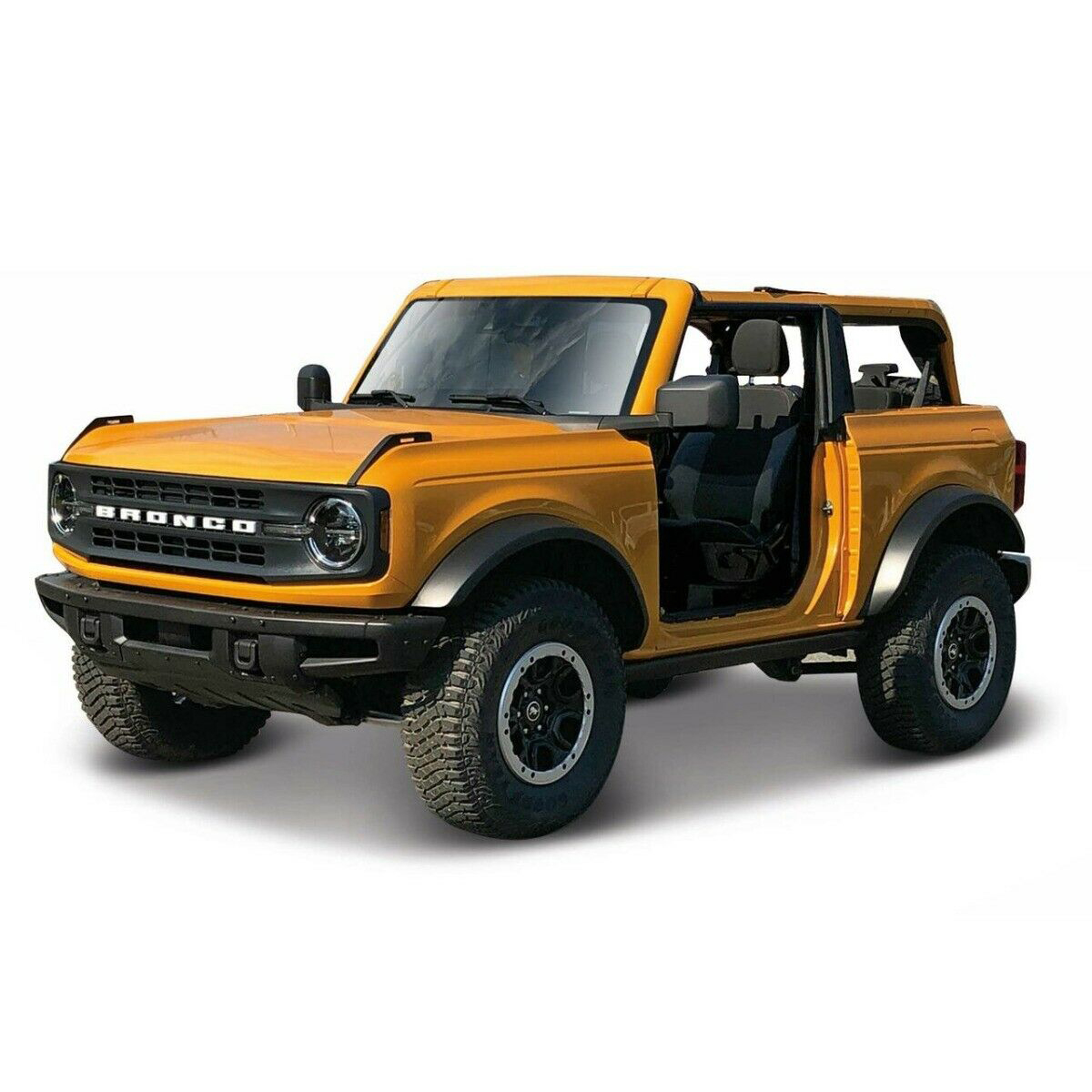 Машинка Maisto металлическая 1:18 Ford Bronco Badlands '21, желтая 31457/1 машинка внедорожник ford raptor f150 желтая