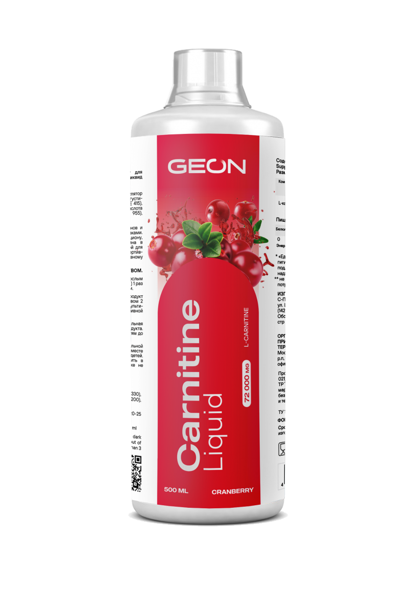 Жидкий карнитин GEON Carnitine Liquid Клюква 500 мл