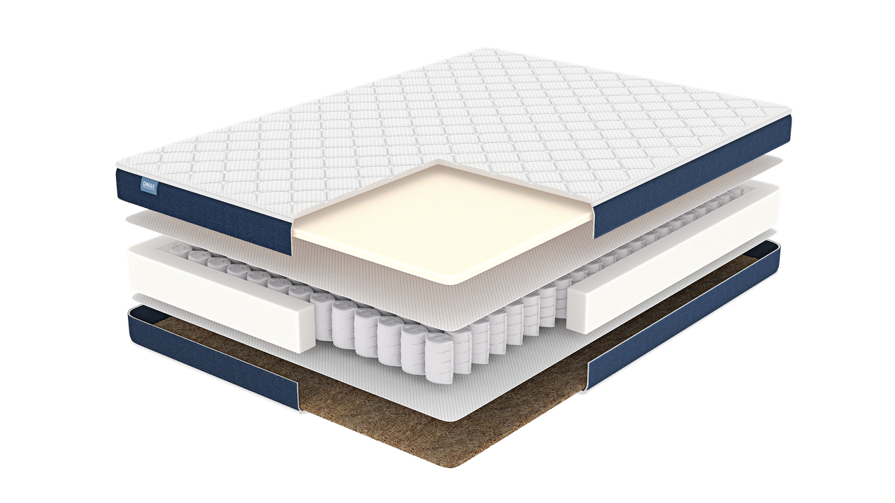 

Матрас Dimax Практик Мемо Хард 500 120х200, Белый;серый, Мемо