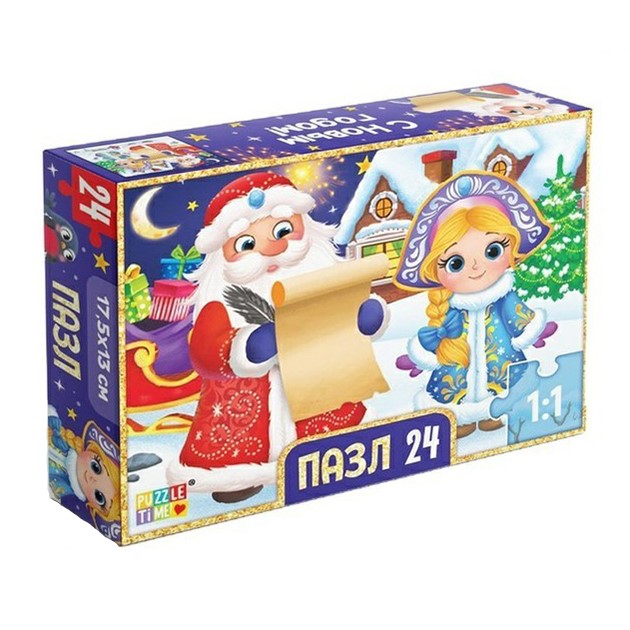 

Пазл Puzzle Time Дед Мороз и Снегурочка 24 элемента