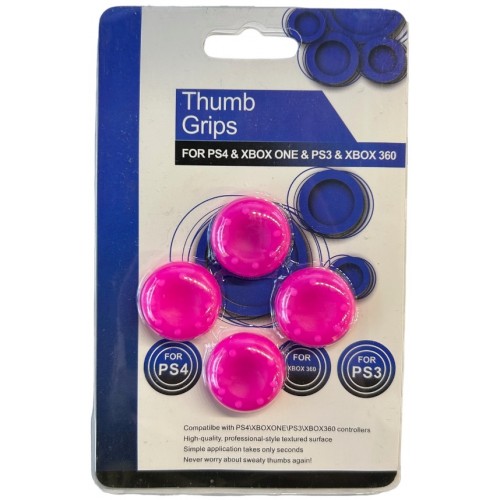 Накладка на стик для геймпада Dobe Thumb Grips розовая, 4 шт