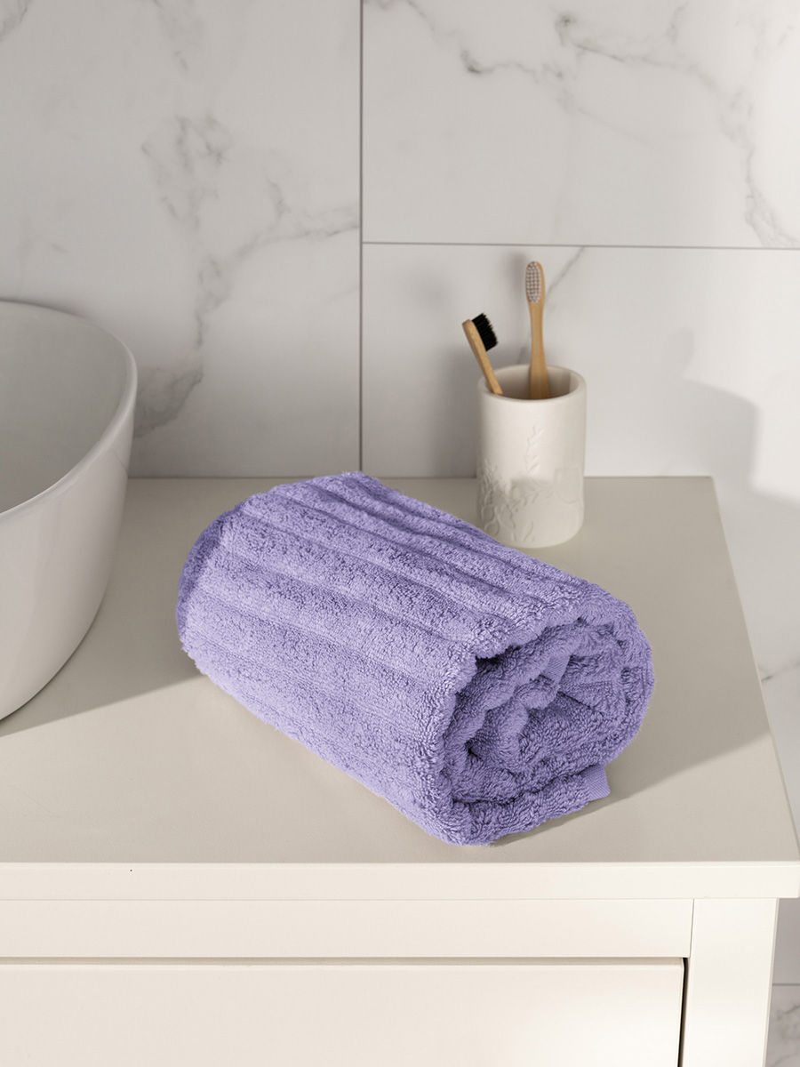 Полотенце махровое LUCKY 50x90см, 100% хлопок, цвет лавандовый D100045
