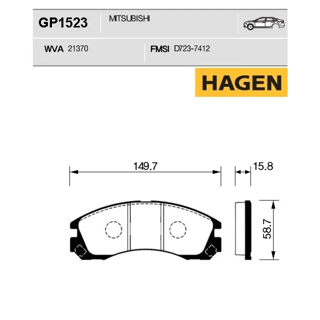 фото Колодки передние mitsubishi outlander i-iii gp1523 sangsin brake