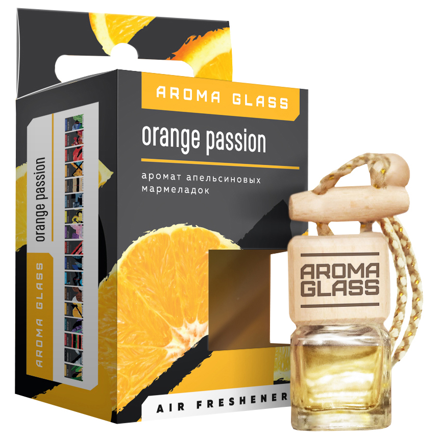 Ароматизатор в машину Fouette Aroma Glass AG-05 Orange Passion 100030952401 оранжевый