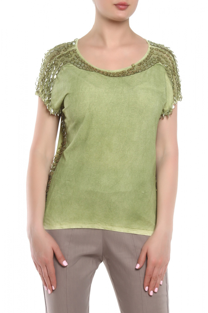 

Футболка женская NABABILA 43623 зеленая XL, 43623