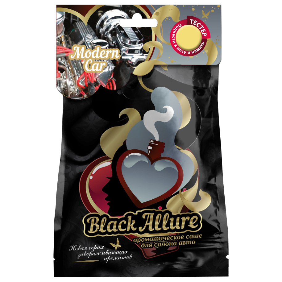 

Ароматизатор в машину Fouette Black Allure Modern Car BAL-05, Серый