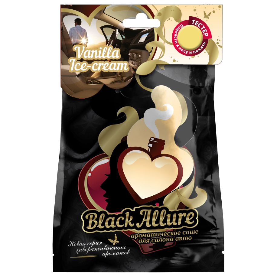 

Ароматизатор в машину Fouette Black Allure Vanilla Ice-cream BAL-01, Бежевый