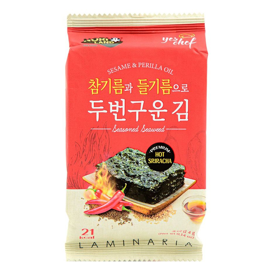 

Морская капуста Nori Land сушеная с соусом Шрирача 4 г