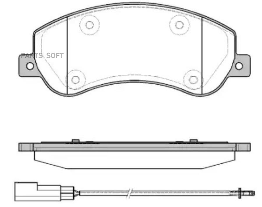 

Колодки дисковые передние \ Ford Transit 2.2-3.2i/TDCi 06 1шт REMSA 125011 1250 11
