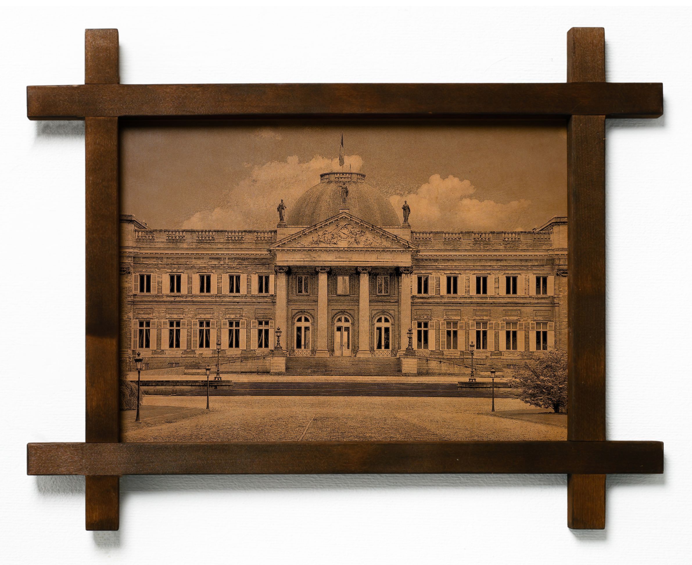 

Картина BoomGift Лакенский дворец, Бельгия, гравировка на натуральной коже, 549