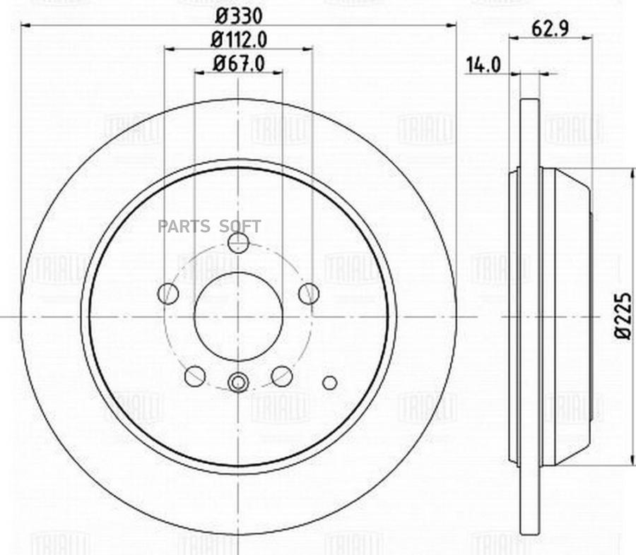 

Диск Торм. Для А/М Mercedes Ml (W164) (05-)/R (W251) (06-) Зад. D 330 | Зад |