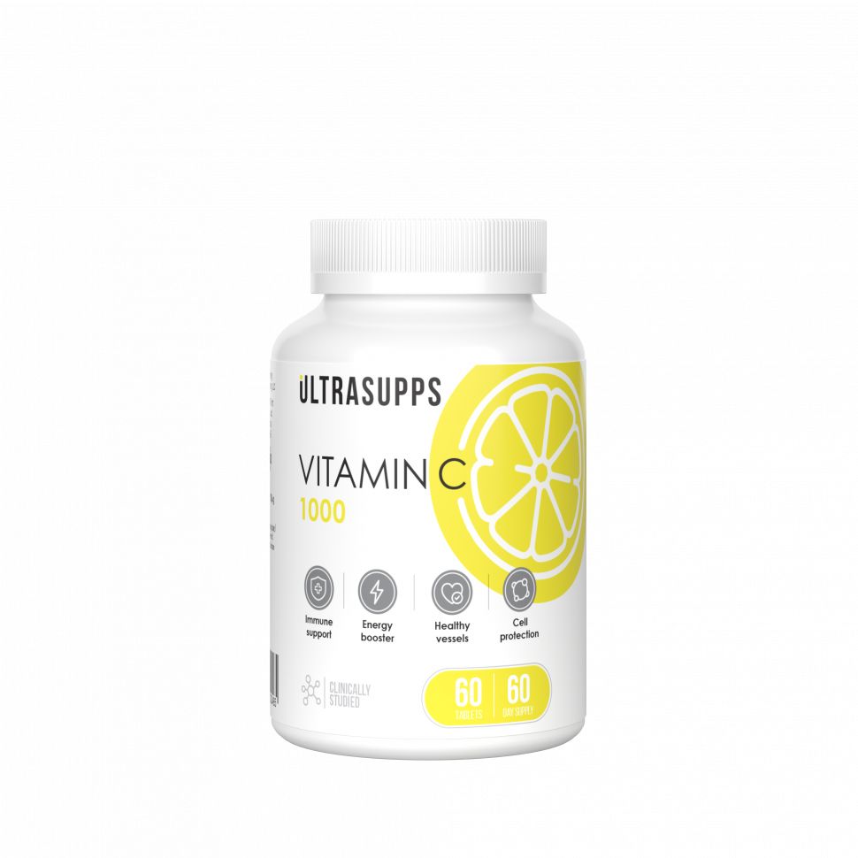 

Витамин С UltraSupps ULT020465, 1000 мг, 60 капсул, ULT020465