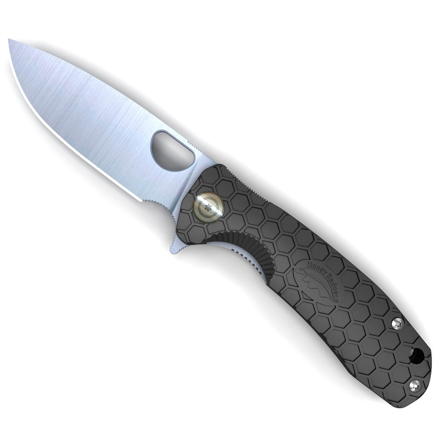 Складной нож Honey Badger Drop Point Flipper Large EDC - Черный (HB1001)