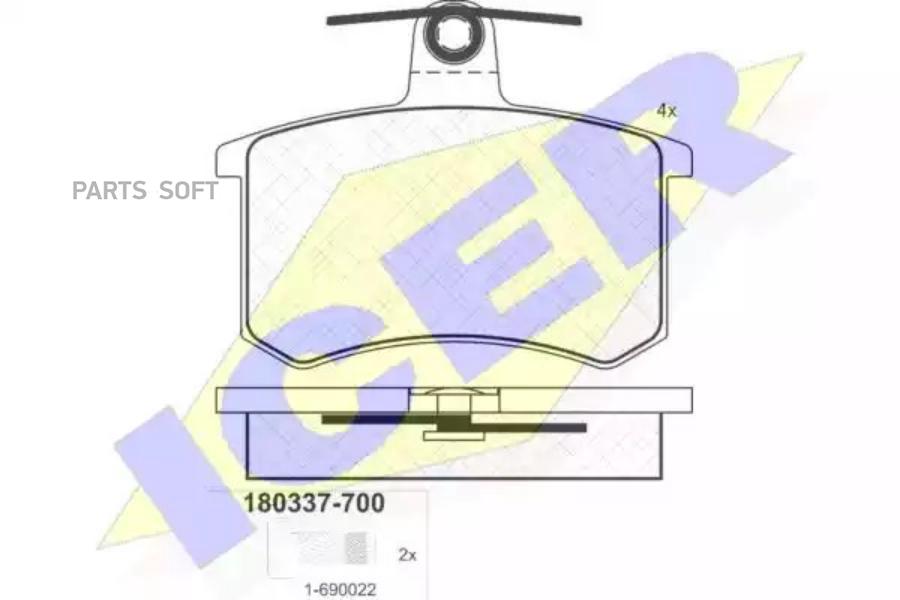 

Тормозные колодки ICER 180337700